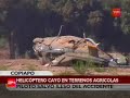 Helicóptero cayó en predio agrícola en Copiapó