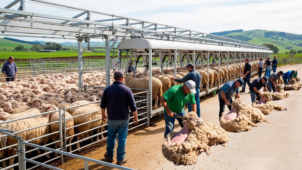 Como tosquiam milhões de ovelhas para fabricação da lã