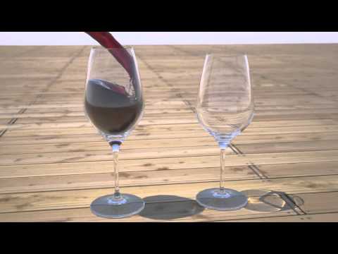 how to fill wine glass