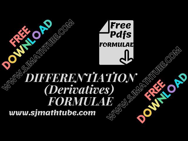Differentiation Formulae
