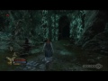 The fog holds many secrets causing Andriel to proceed with caution into a dark cave in The Lord of the Rings: War in the North.