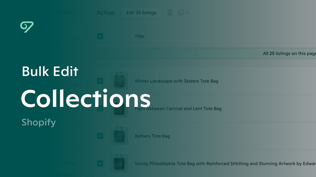 Bulk Edit Collections | Shopify