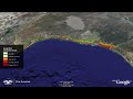 Hurricane Ike Storm Surge Map: Galveston