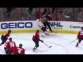 Stephen Walkom flying elbow on Kimmo Timonen