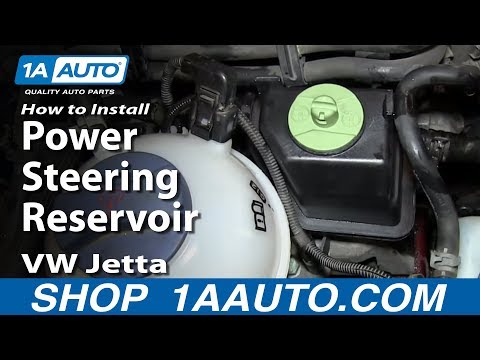 How To Install Replace Power Steering Reservoir 1999-06 VW Jetta and Golf