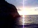 Sunset through the cliffs