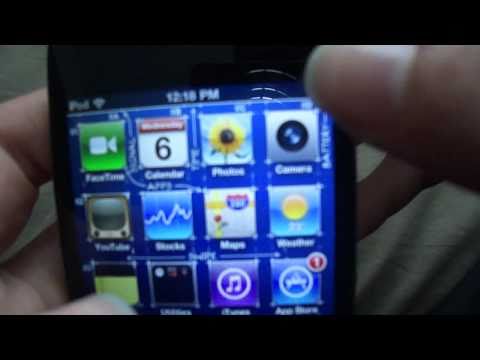 how to get a battery percentage on ipod touch