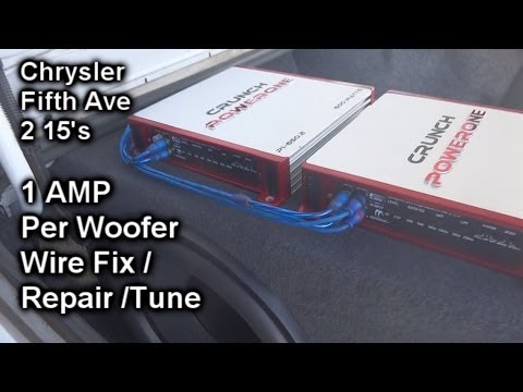 Chrysler Fifth Ave Sound System Repair – 2 15’s – 2 Amplifiers (1 Per Subwoofer)