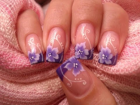 manicure flores - Hola!! Espero que les guste este nuevo vídeo, aquí les muestro como hacer otro tipo de flor con one stroke :) Hi! I hope you like this new video, I'll show y...