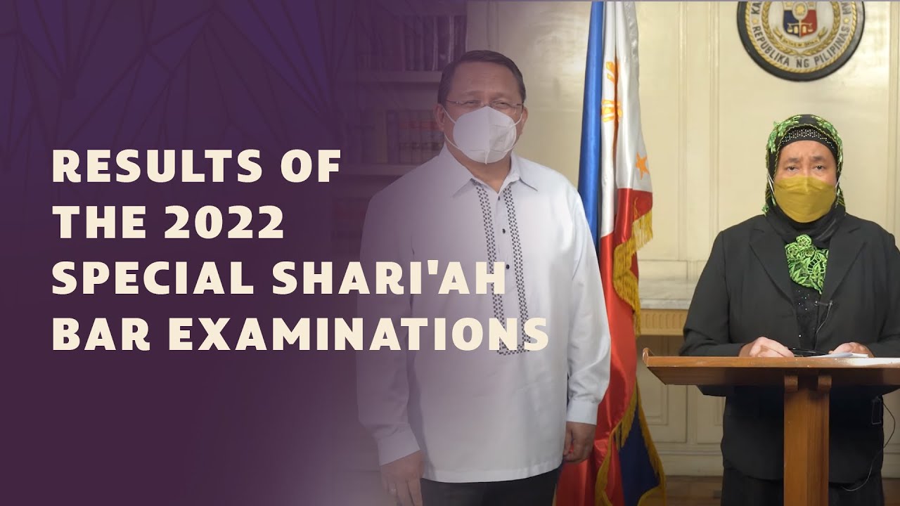 Results of the 2022 Special Shari'ah Bar Examinations