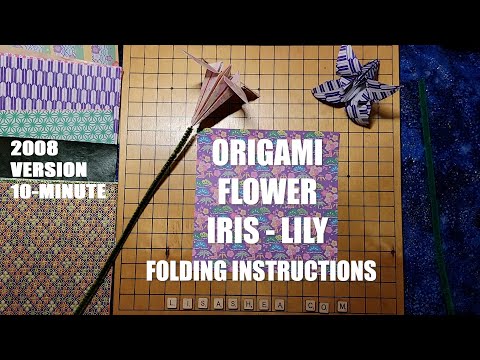 Origami Flower Folding Instructions SLOW VERSION