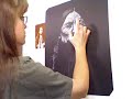 Ink Fingertip Painting of Quanah Parker by Julie Rice