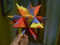 Blue Yellow Red Orange - Great Stellated Dodecahedron (Modular Origami)