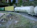 Two UP AC4400's pull a 41 car train Up-Grade at PMMRRC