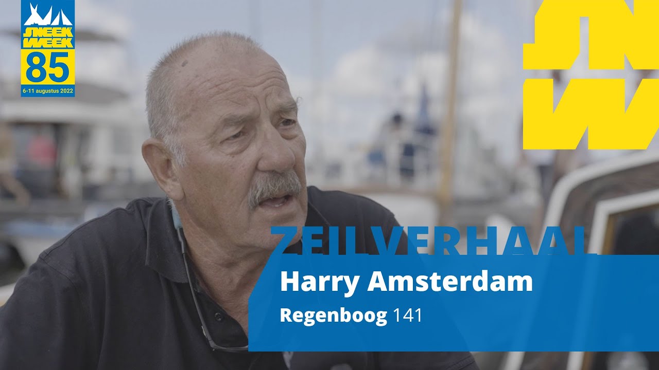 Harry Amsterdam stapt van Lemmer skûtsje voor de Sneekweek