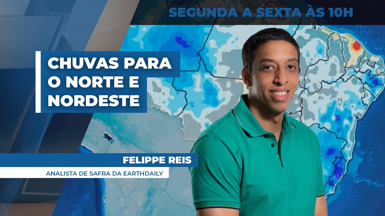 Condições climáticas levam chuvas volumosas para o Norte e Nordeste