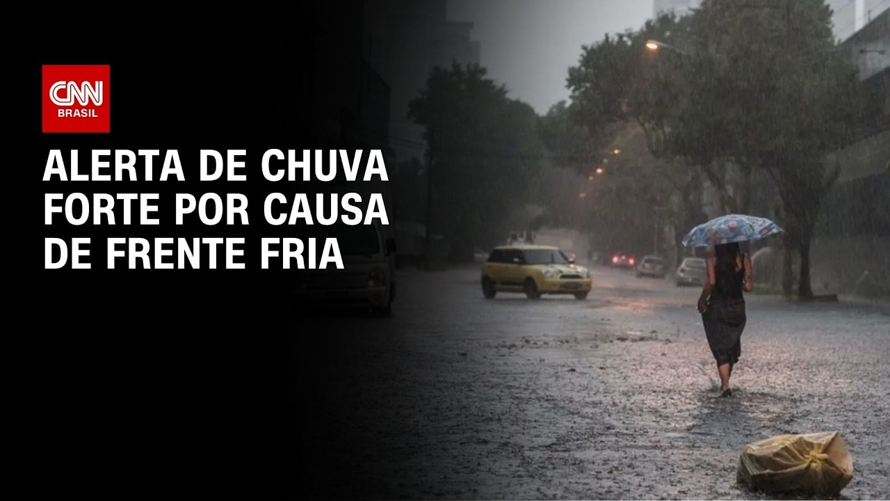 Previsão do Tempo  Alerta de chuva forte por causa de frente fria | CNN NOVO DIA