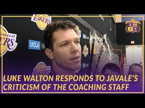 Video: Lakers Interview: Luke Walton Responds to JaVale McGee's Criticism of the Coaching Staff