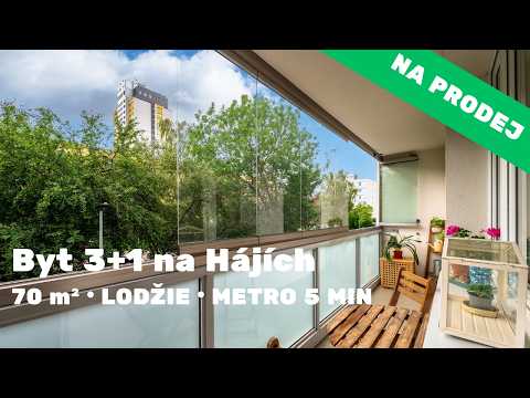 Video Byt 3+1 se zasklenou lodžií, 5 minut pěšky od metra Háje
