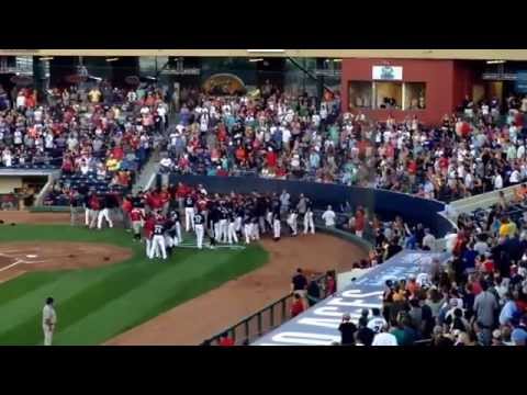 Brawl - Bench-clearing brawl between the Reno Aces and the Albuquerque Isotopes on 7/26/14.