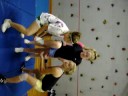 me ashely kristie and savannah put kristie up and ashely llost grip