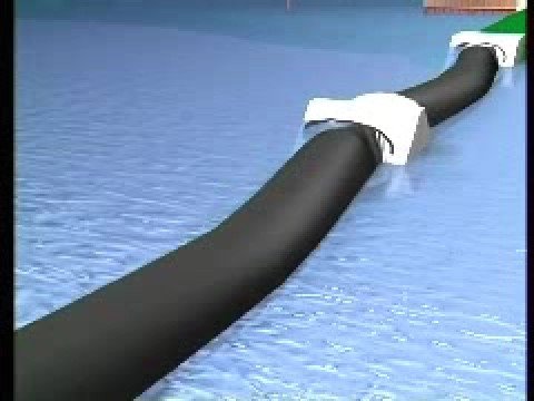 Grootste balgstuw ter wereld in werking door water