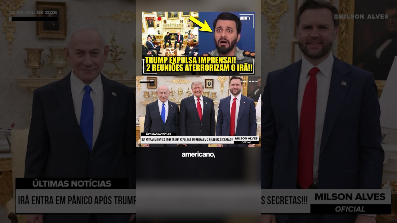 Irã ENTRA EM PÂNICO após Trump expulsar imprensa em 2 REUNIÕES SECRETAS!!!