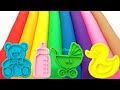 Learn Colors With 8 Color Play Doh Modelling Clay