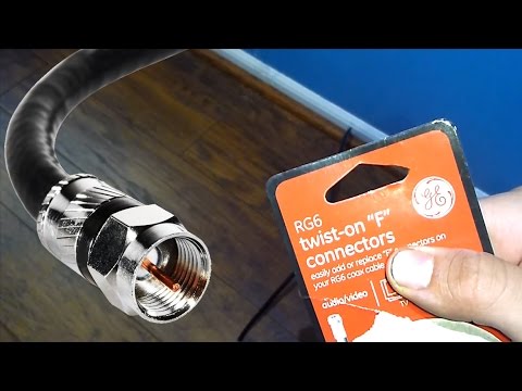 how to fit coaxial cable to f connector