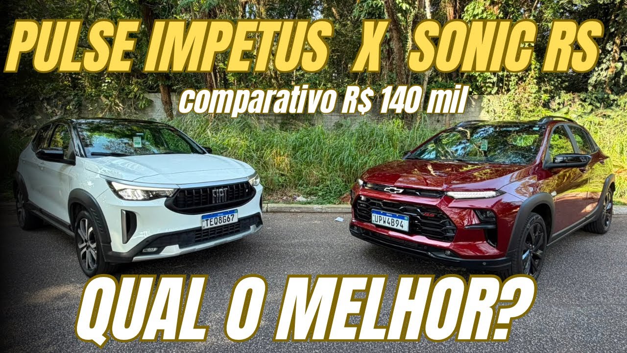 CHEVROLET SONIC RS ou FIAT PULSE IMPETUS HYBRID: qual o melhor? veja esse COMPARATIVO