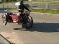 Crazy ride on classic motorcycle Junak M-07 with side car.