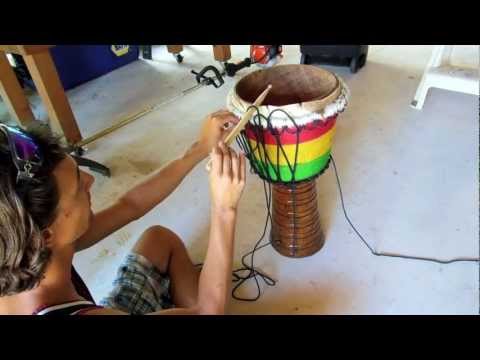 how to repair a djembe head