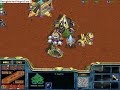 this is me starting starcraft and playing my map. this map is called desert strike queen, my mod version of desert strike by theo_ua (no, not nuderaider). i asked theo_ua, the original desert strike maker permission to mod this map, and he said yes.