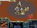 this is me starting starcraft and playing my map. this map is called desert strike queen, my mod version of desert strike by theo_ua (no, not nuderaider). i asked theo_ua, the original desert strike maker permission to mod this map, and he said yes.