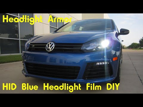 HID Blue  Headlight Protection Tint Film Kit DIY – Volkswagen Golf R – Headlight Armor