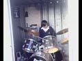 alex spackman playing drums