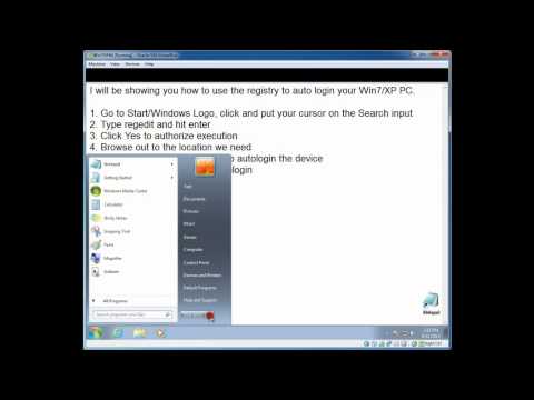 how to auto login windows 7