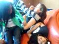 on the ferry, squashing elena....