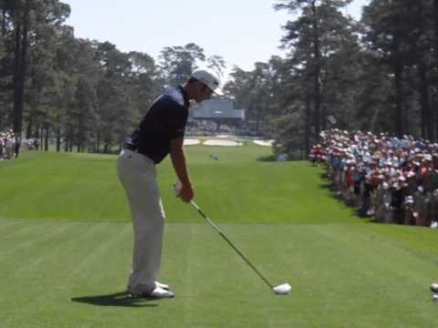 Dustin Johnson Driver Golf Swing 2011 Masters Practice Round w slow motion