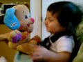 Haley mordiendo un perro