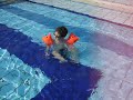 Jamie is having fun in the pool