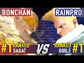 SF6 ▰ BONCHAN (#1 Ranked Sagat) vs RAINPRO (#1 Ranked Guile) ▰ Street Fighter 6 High Level Gameplay