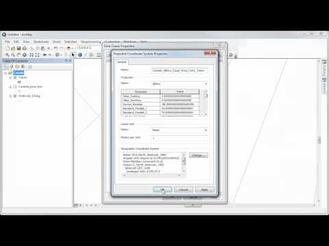 how to define projection in arcgis