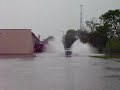 Ford Ranger in flooded parking lot
