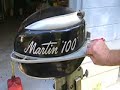 Running an antique outboard Martin \"100\"