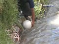 Recuperando la pelota de un gran desagüe Recuperando la pelota de un gran desagüe