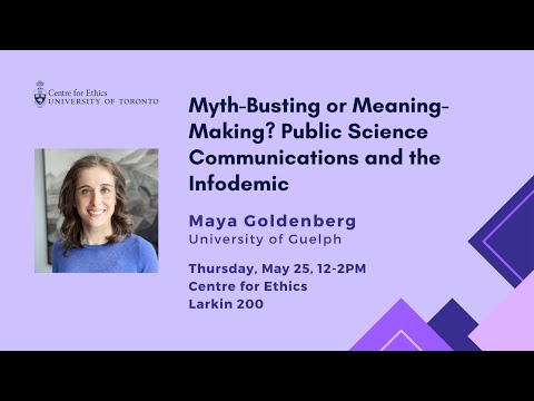Maya Goldenberg, Myth-Busting or Meaning-Making? Public Science