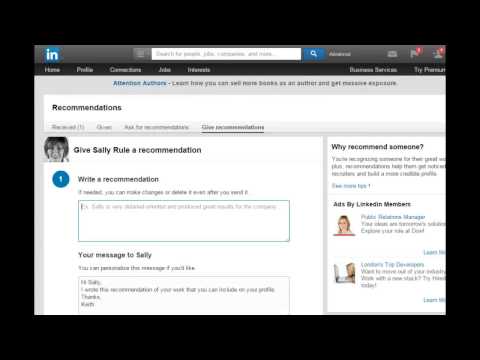 how to post a recommendation on linkedin