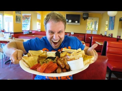BIGGEST English Breakfast Eating Challenge! | Furious Pete