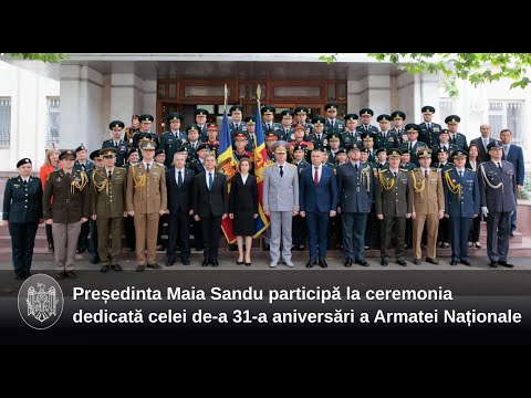 Președinta Maia Sandu, la aniversarea Armatei Naționale: „O armată puternică, modernă și bine echipată oferă țării încredere în forțele proprii, libertate de acțiune și opțiuni strategice, în caz de pericol”